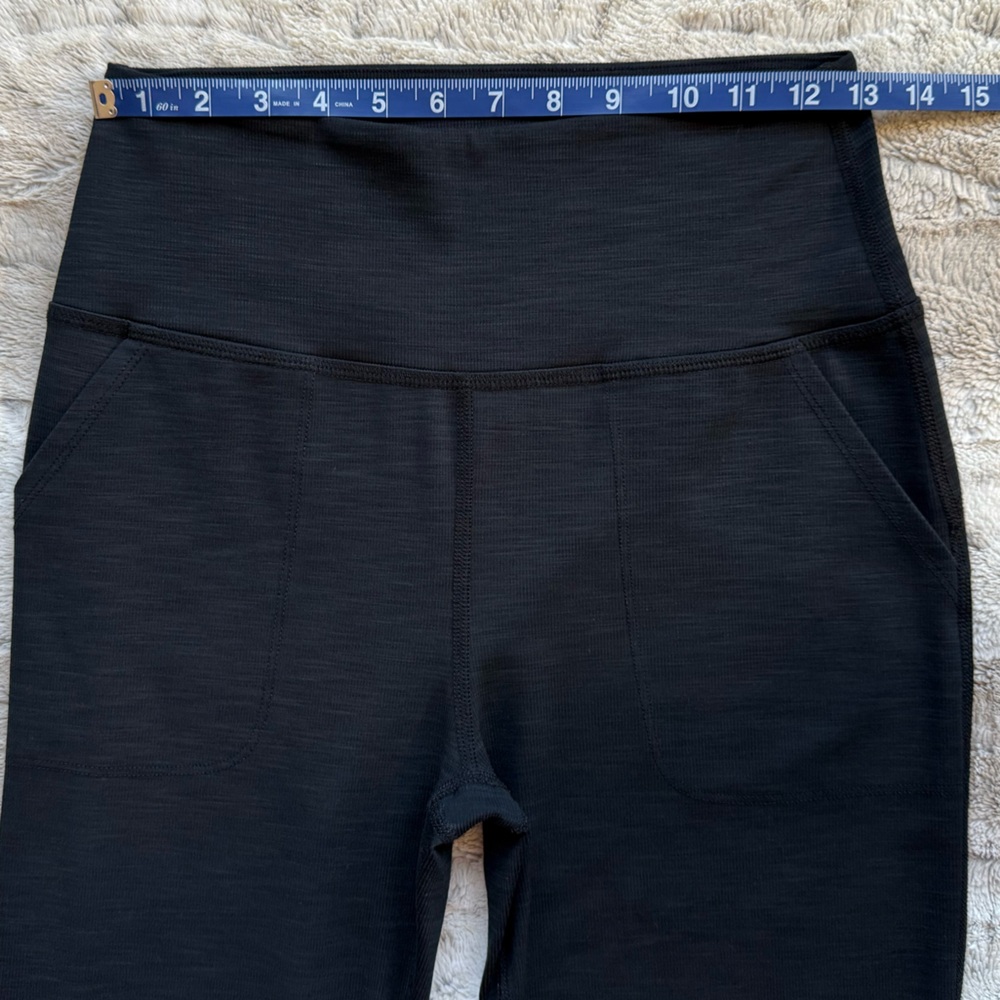 Beyond Yoga Women's Heather Rib All Day Flare Pants in Black Size L - Picture 11 of 16
